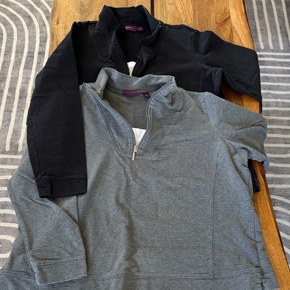 Gloria Vanderbilt Black and Gray Sweatshirts